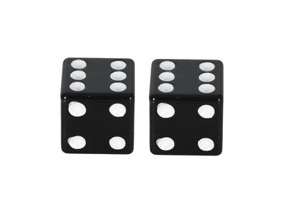 OXFORD Lucky Dice Valve Caps Black