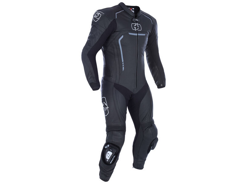 OXFORD Stradale MS Leather 1 Pc Suit Stealth Black click to zoom image