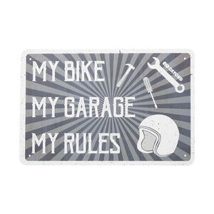 OXFORD Garage Metal Sign: MY RULES 