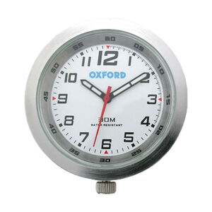 OXFORD Clock -Silver case & White face 