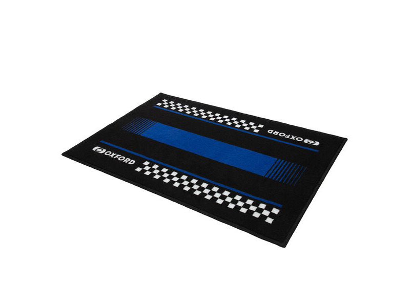 OXFORD Door Mat Pitlane Yama Blue 90 x 60cm click to zoom image