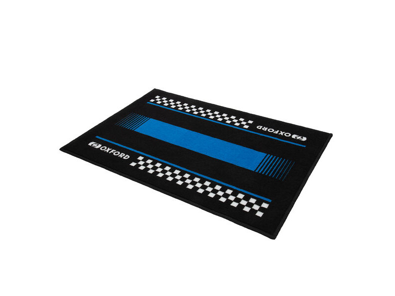 OXFORD Door Mat Pitlane Suzi Blue 90 x 60cm click to zoom image