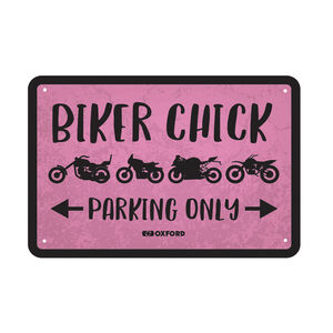 OXFORD Garage Metal Sign: BIKER CHICK 