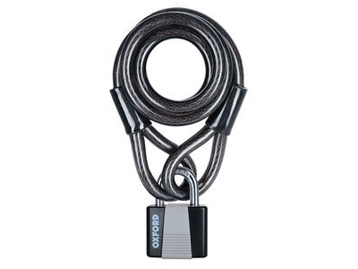 OXFORD Loop Lock10 Cable Lock+Padlock 10mmx1800mm
