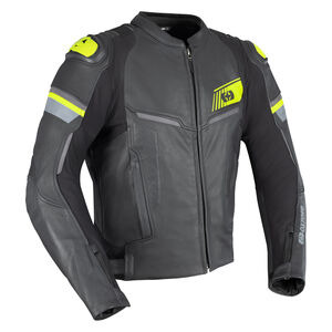 OXFORD Cypher 1.0 Leather MS Jkt Blk/Yel Fluo 