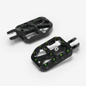 WHATEVERWHEELS Full-E Charged Black Foot Peg Set Green Pins 