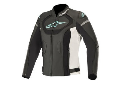 ALPINESTARS Stella Jaws V3 Leath Jckt Blk/W/Teal