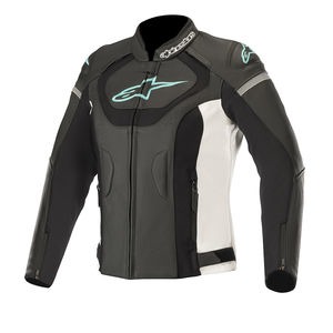 ALPINESTARS Stella Jaws V3 Leath Jckt Blk/W/Teal 