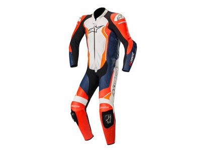 ALPINESTARS Gp Force Leather Suit 1 Pc Red F/Blk W/Orange Fl