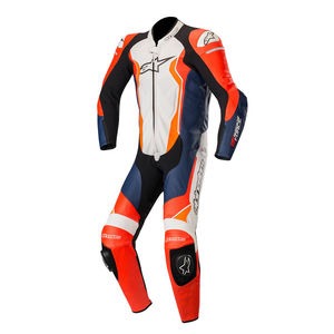 ALPINESTARS Gp Force Leather Suit 1 Pc Red F/Blk W/Orange Fl 