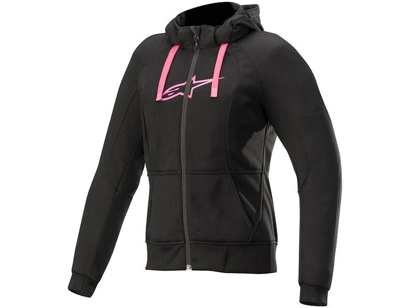 ALPINESTARS Stella Chrome Sport Hoodie Black Fuchsia click to zoom image