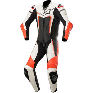 ALPINESTARS Motegi V3 Leather Suit 1 Pc B/W Red Fluo 