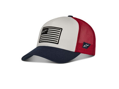 ALPINESTARS Flag Snapback Hat Wht Navy Red