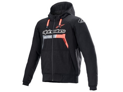 ALPINESTARS Chrome Ignition Hoodie Black Red Fluo