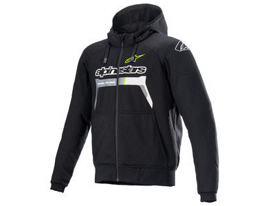 ALPINESTARS Chrome Ignition Hoodie Black Yellow Fluo