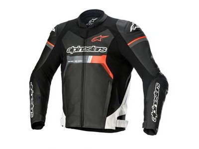 ALPINESTARS Gp Force Leather JacketB/W Red Fluo