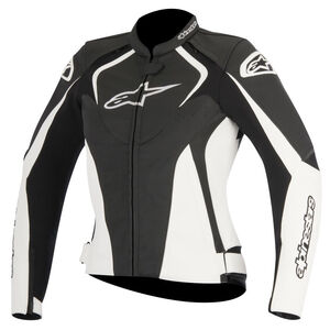 ALPINESTARS Stella Jaws Leather Jacket Blk/Wht 