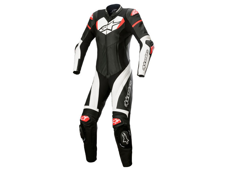 ALPINESTARS Stella Gp Plus 1Pc Leather Suit Black White Bright Red click to zoom image