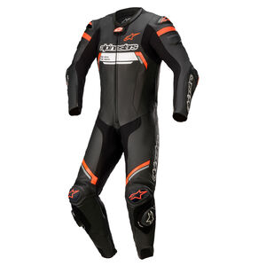 ALPINESTARS Alpine Missile V2 Ignition Leather Suit 1 Pc Black Red Fluo 