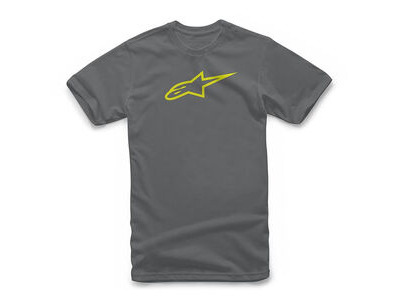 ALPINESTARS Ageless Classic Tee Charcoal Hi Vis Yellow