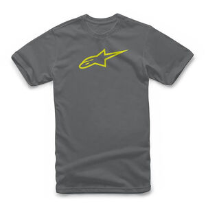 ALPINESTARS Ageless Classic Tee Charcoal Hi Vis Yellow 