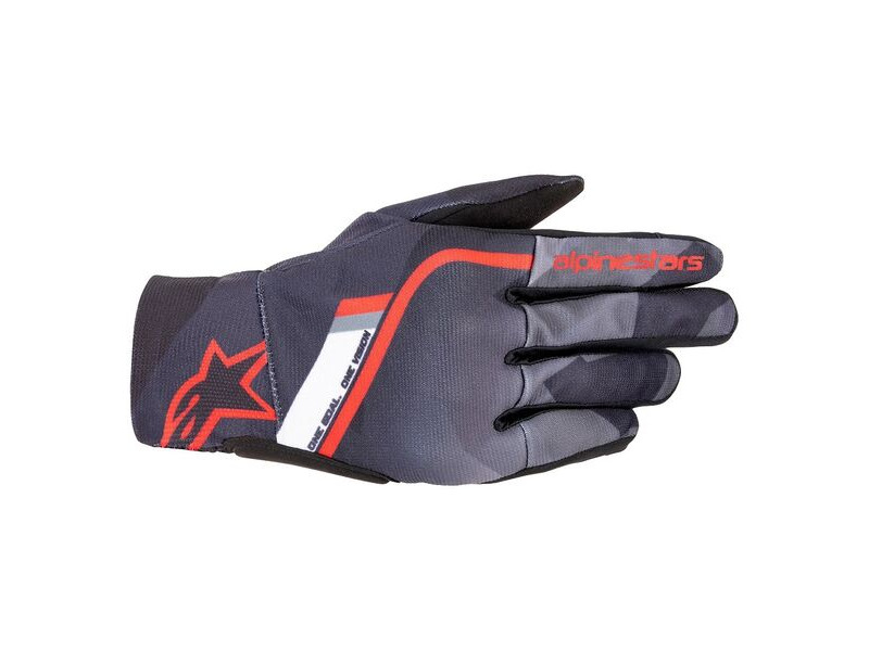 ALPINESTARS Reef Glove Black Grey Camo Bright Red click to zoom image