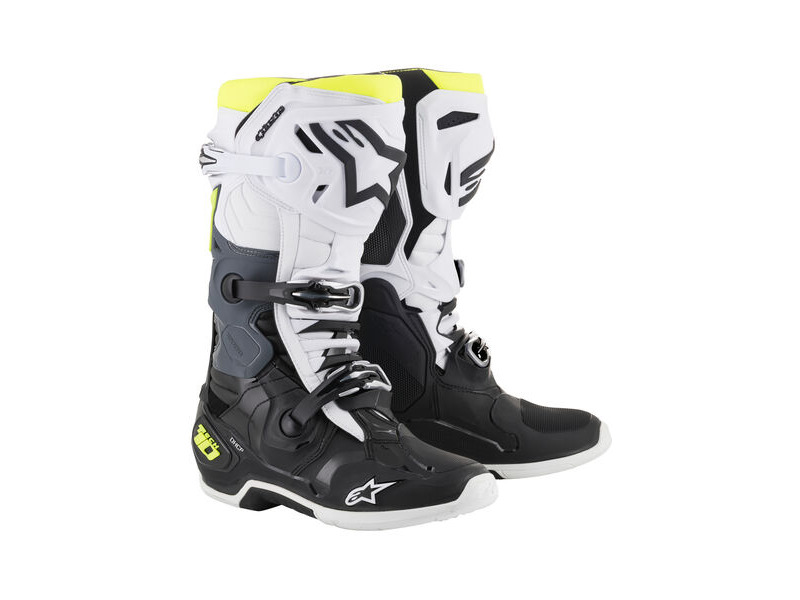 ALPINESTARS Tech 10 - Black White Yellow Fluo click to zoom image