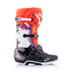 ALPINESTARS Tech 10 - Black Red Fluo Orange Fluo Wht click to zoom image