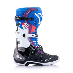 ALPINESTARS Tech 10 Supervented - Black Enamel Blue Purple White click to zoom image