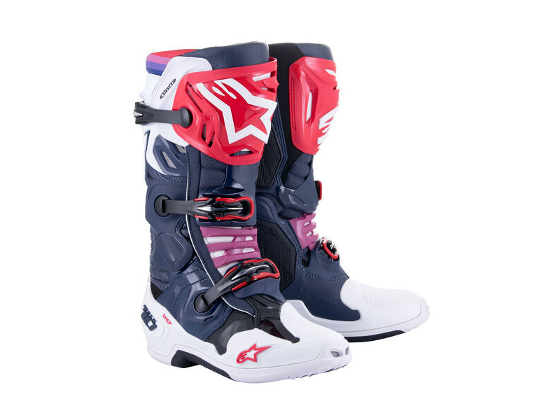 ALPINESTARS Tech 10 Supervented - Night Navy White Rainbow click to zoom image