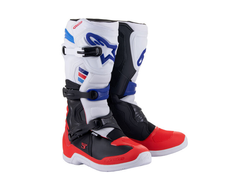 ALPINESTARS Tech 3 - White Bright Red Dark Blue click to zoom image