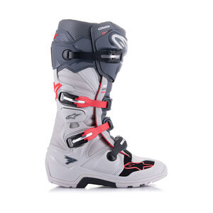 ALPINESTARS Tech 7 Enduro - Light Gray / Dark Gray / Bright Red click to zoom image