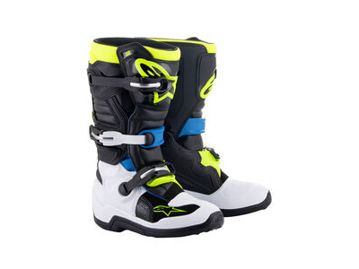 ALPINESTARS Tech 7S Youth - Black Enamel Blue Yellow Fluo