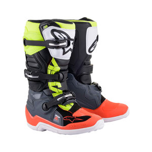 ALPINESTARS Tech 7S Youth - Dark Gray Red Fluo Yellow Fluo 