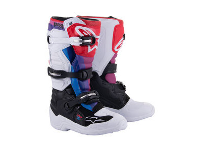 ALPINESTARS Tech 7S Youth - White Black Rainbow