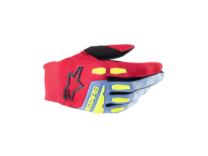 ALPINESTARS Youth & Kids Full Bore Gloves - Light Blue / Red Berry / Black click to zoom image