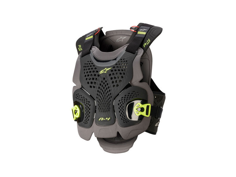 ALPINESTARS A-4 Max Chest Protector - Black Anthracite Yellow Fluo click to zoom image