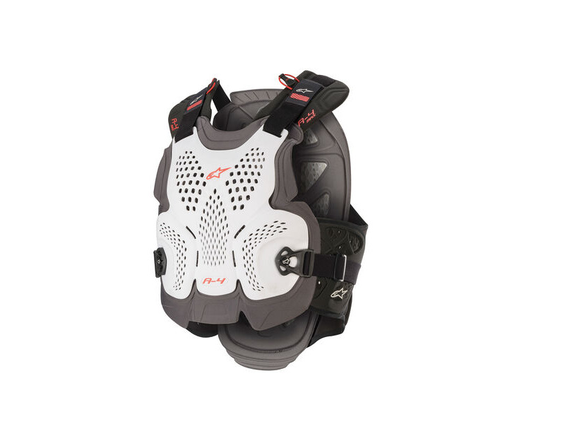 ALPINESTARS A-4 Max Chest Protector - White Anthracite Red click to zoom image