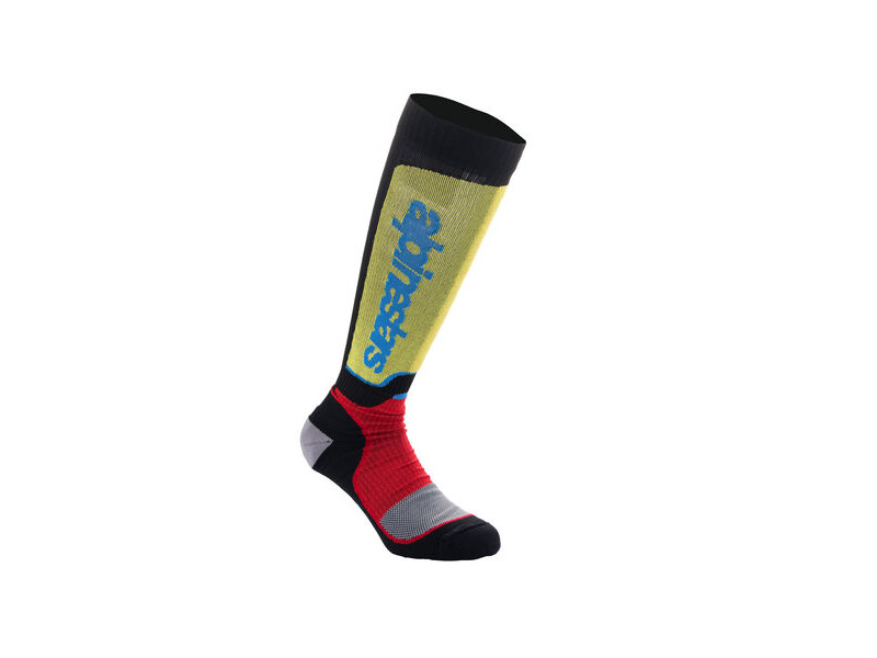 ALPINESTARS MX Plus Socks Black Red Light Blue click to zoom image