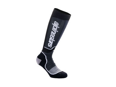 ALPINESTARS Youth MX Plus Socks Black White - M-L (US 3-6, EU 34-38)