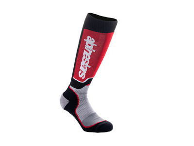 ALPINESTARS Youth MX Plus Socks Black Gray Red - M-L (US 3-6, EU 34-38)