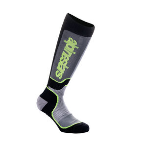 ALPINESTARS Youth MX Plus Socks Black Gray Yellow Fluo - M-L (US 3-6, EU 34-38) 