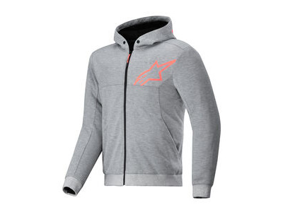 ALPINESTARS Chrome V2 Sport Hoodie Grey Heather Red Fluo