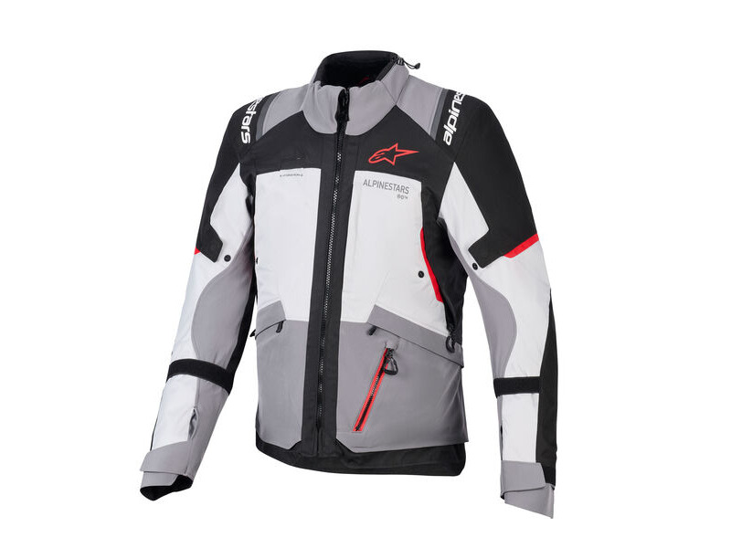 ALPINESTARS Andes V4 Drystar Jkt Dark Grey Ice Grey Blk Bright Red click to zoom image