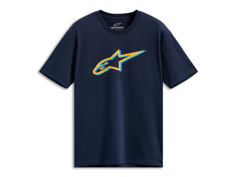 ALPINESTARS Ageless Shadow CSF Tee Navy Orange click to zoom image
