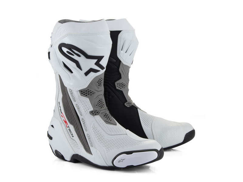ALPINESTARS Supertech R Vented White Mid Grey Black click to zoom image