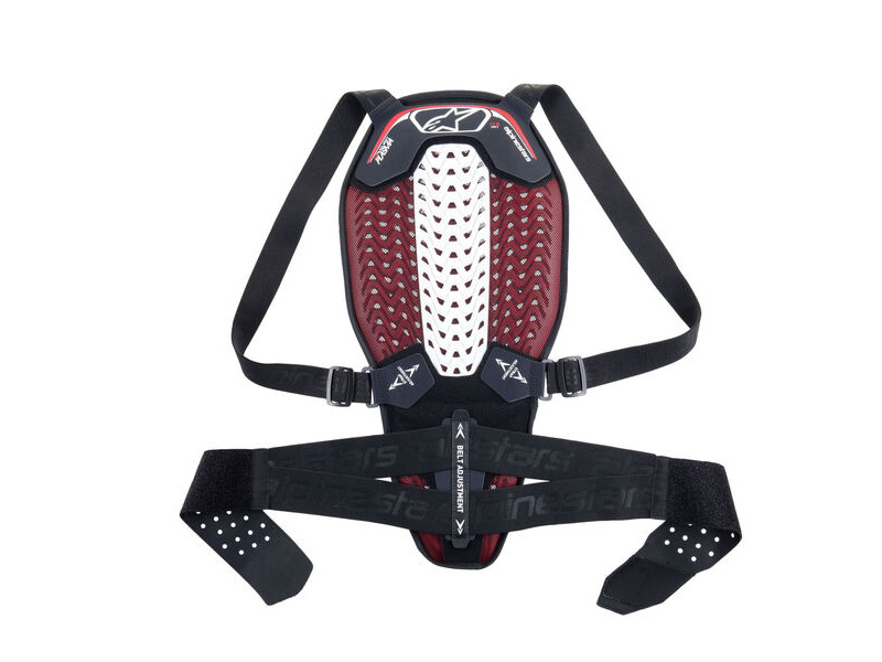 ALPINESTARS Nucleon Plasma Back Protector With Strap Black White Red click to zoom image