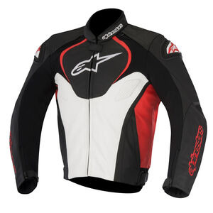 ALPINESTARS Jaws Leather Jacket Blk/Wht/Red 