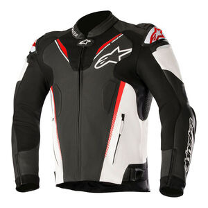ALPINESTARS Atem V3 Leather Jacket Black White Red Flou 