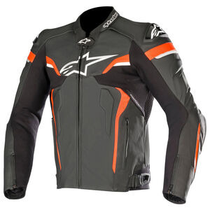 ALPINESTARS Celer V2 Leather Jacket Black White Red Fluo 